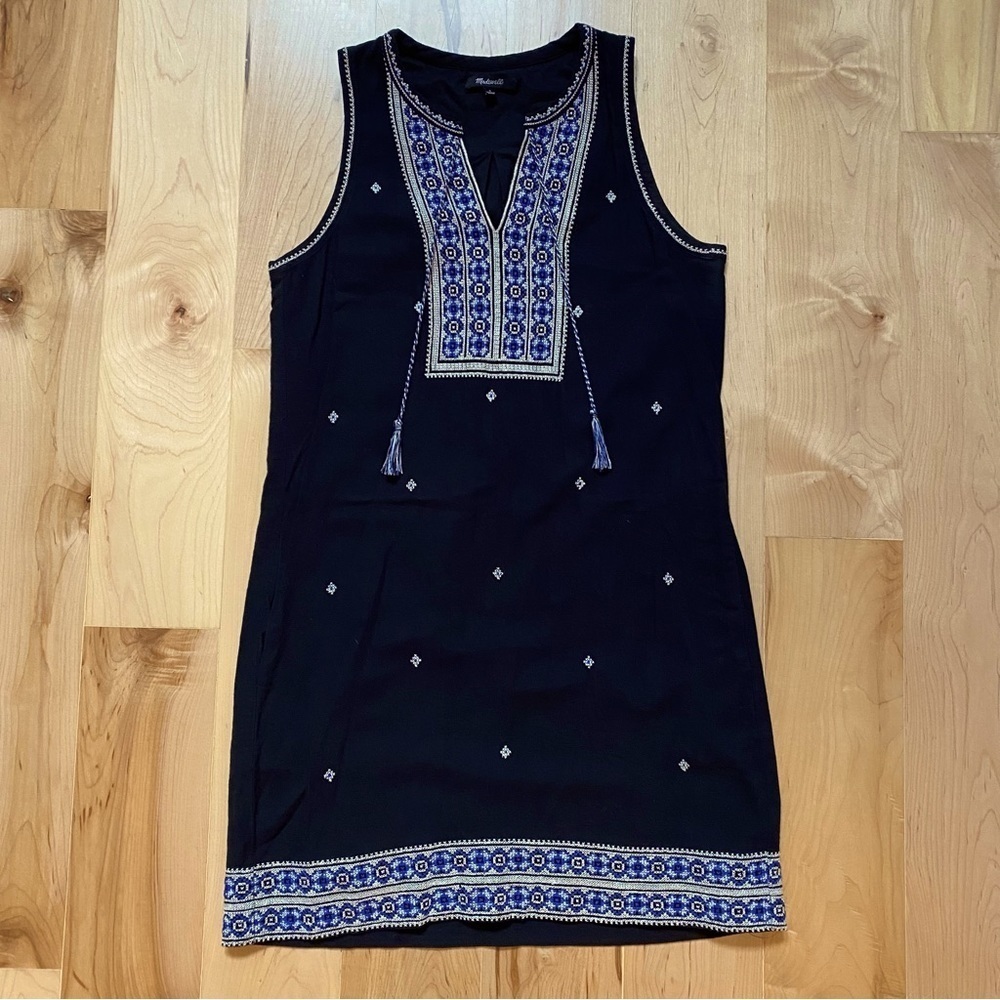 Madewell Suncoast Embroidered Tank Dress